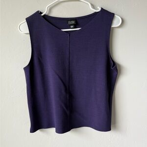 Eileen Fisher Deep Purple 40% wool Tank Top